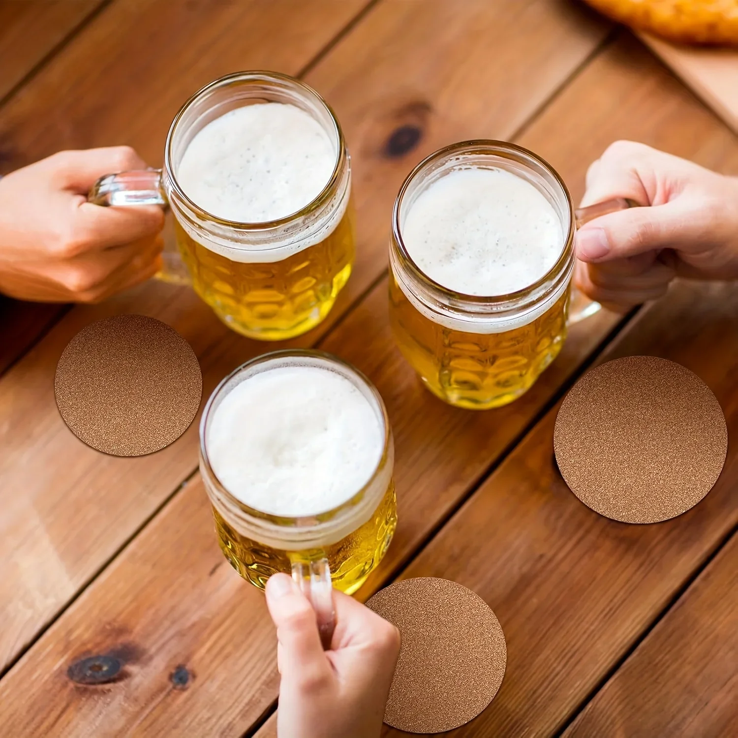 20–60 Stück selbstklebende Korkplatten für DIY-Untersetzer, runde Rückseite, Korkfliesen, Matte, Korkuntersetzer, Korkrücken für Wanddekoration, Kunsthandwerk – Detail 11