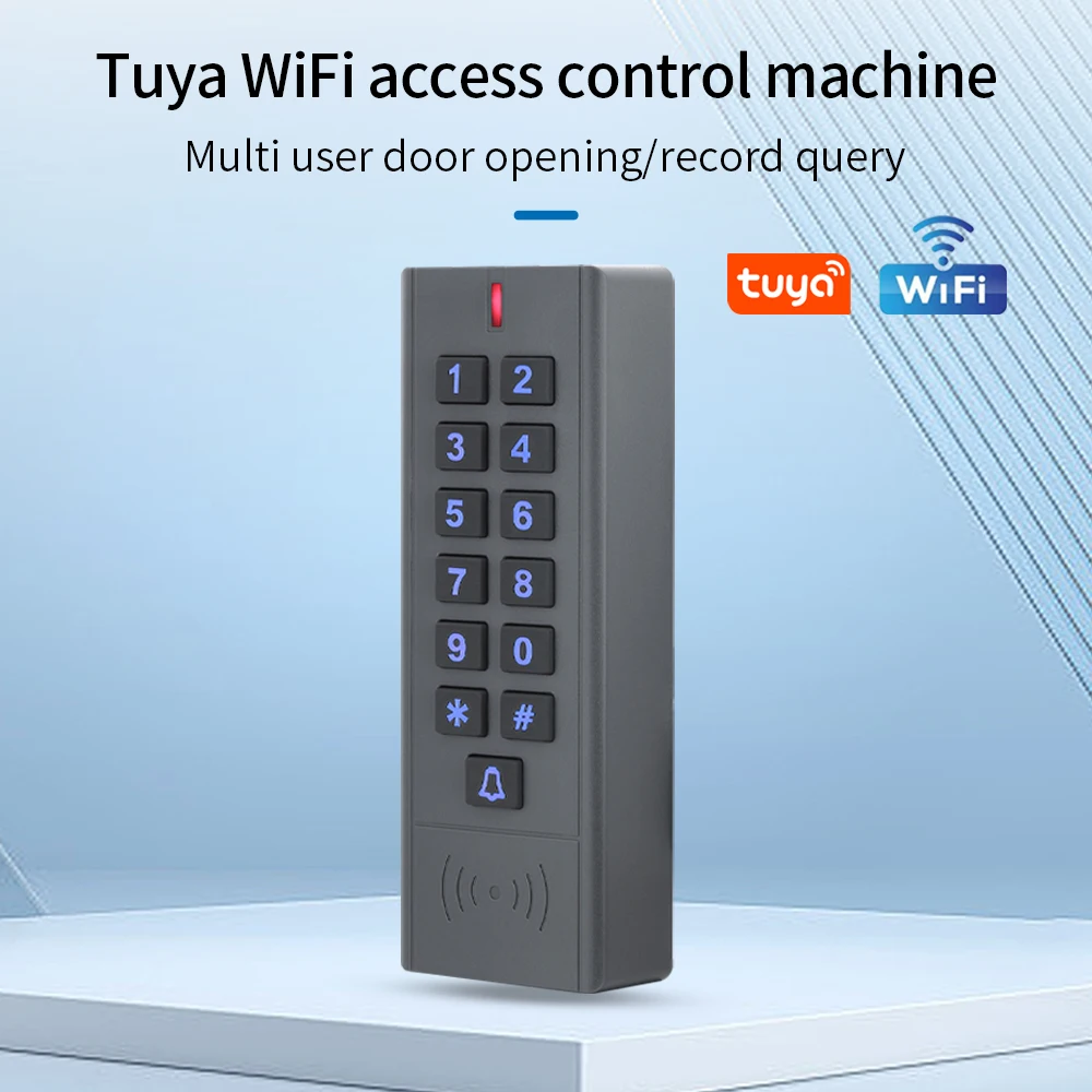 WiFi Tuya Access Controller Outdoor Waterproof Standalone RFID Keypad System 125KHz / 13.56MHz WG26-58 Smart APP Unlock Remotely