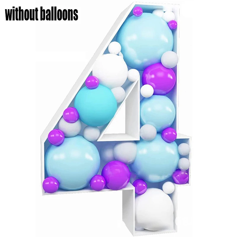 93 cm riesige Figur Ballonfüllbox 1. Geburtstag Ballon Nummer 18 20 30 40 50 Ballonrahmen Jubiläumsdekoration Babyparty – Detail 13