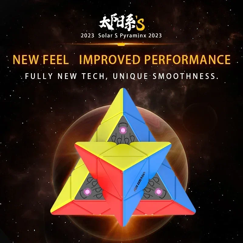[Picube] DianSheng Solar S Pyraminx Magnetic Magic Pyramid Speed Cube Bez naklejek Profesjonalne puzzle Fidget Toys Cubo Magico