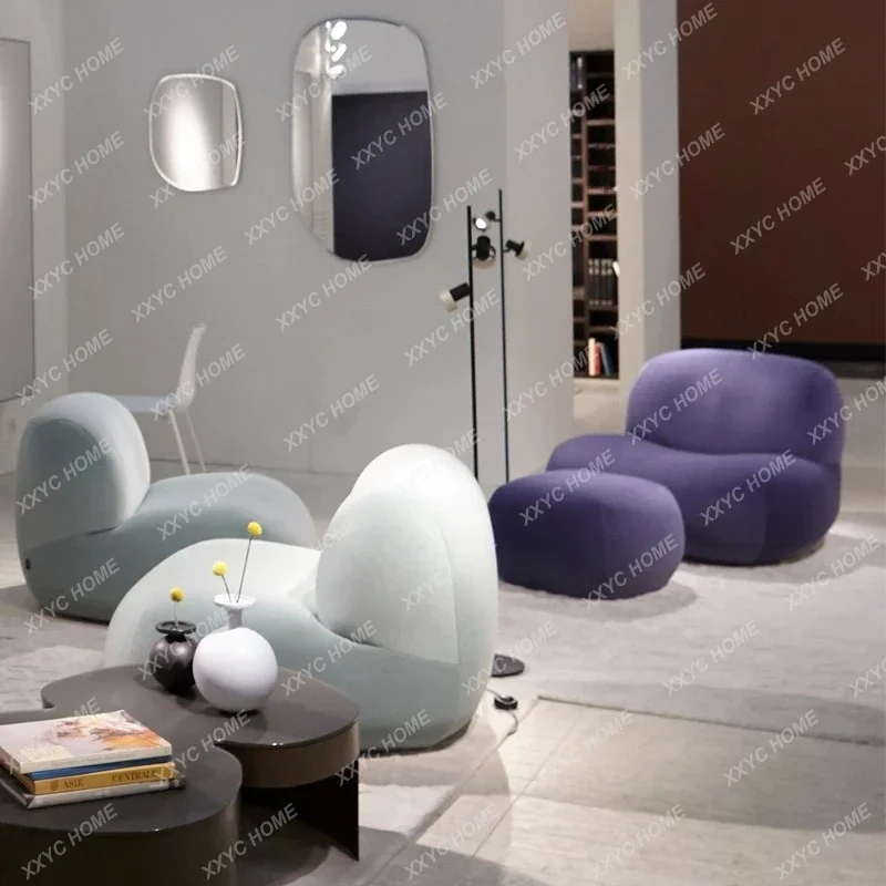 

Тканевый диван для ленивого отдыха, простой кремовый стул для гостиной, дома, балкона, бегемота