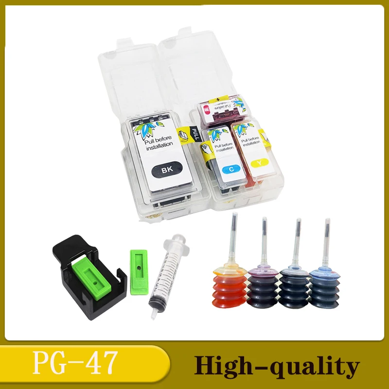 PG-47 CL-57 Smart Cartridge Refill kit For Canon PG 47 PG47 CL57 CL 57 XL Pixma E3170 E400 E410 E460 E470 E480 Printer