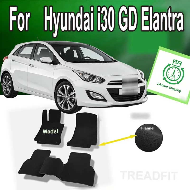

Нейлоновые замшевые автомобильные коврики для Hyundai i30 GD Elantra GT 2013~2017, ковровые покрытия, накладки на пол, защитные коврики для ног