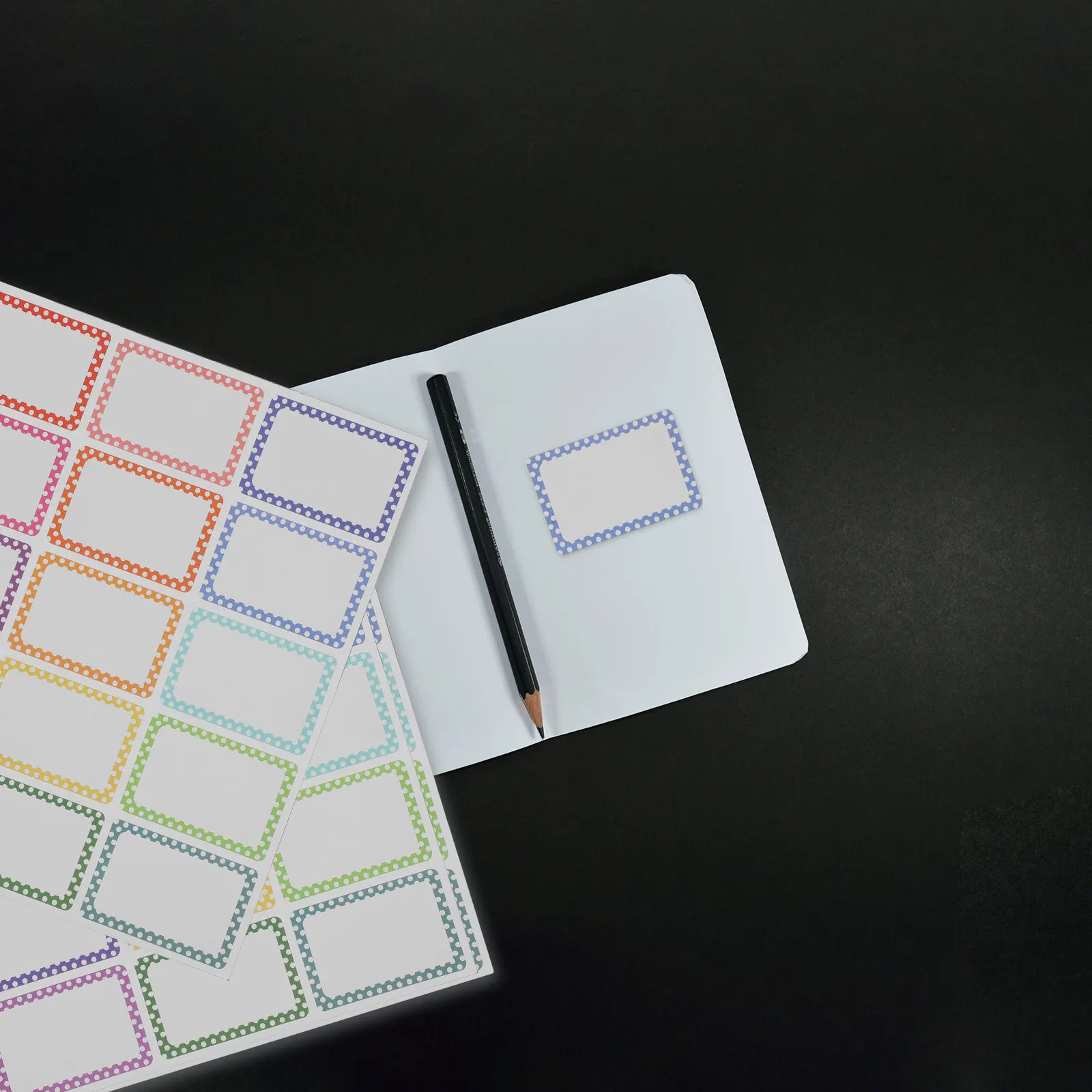 23Sheets Name Label Stickers Blank Self Adhesive Writable Labels for Classroom Office School Organization Tag Stickers
