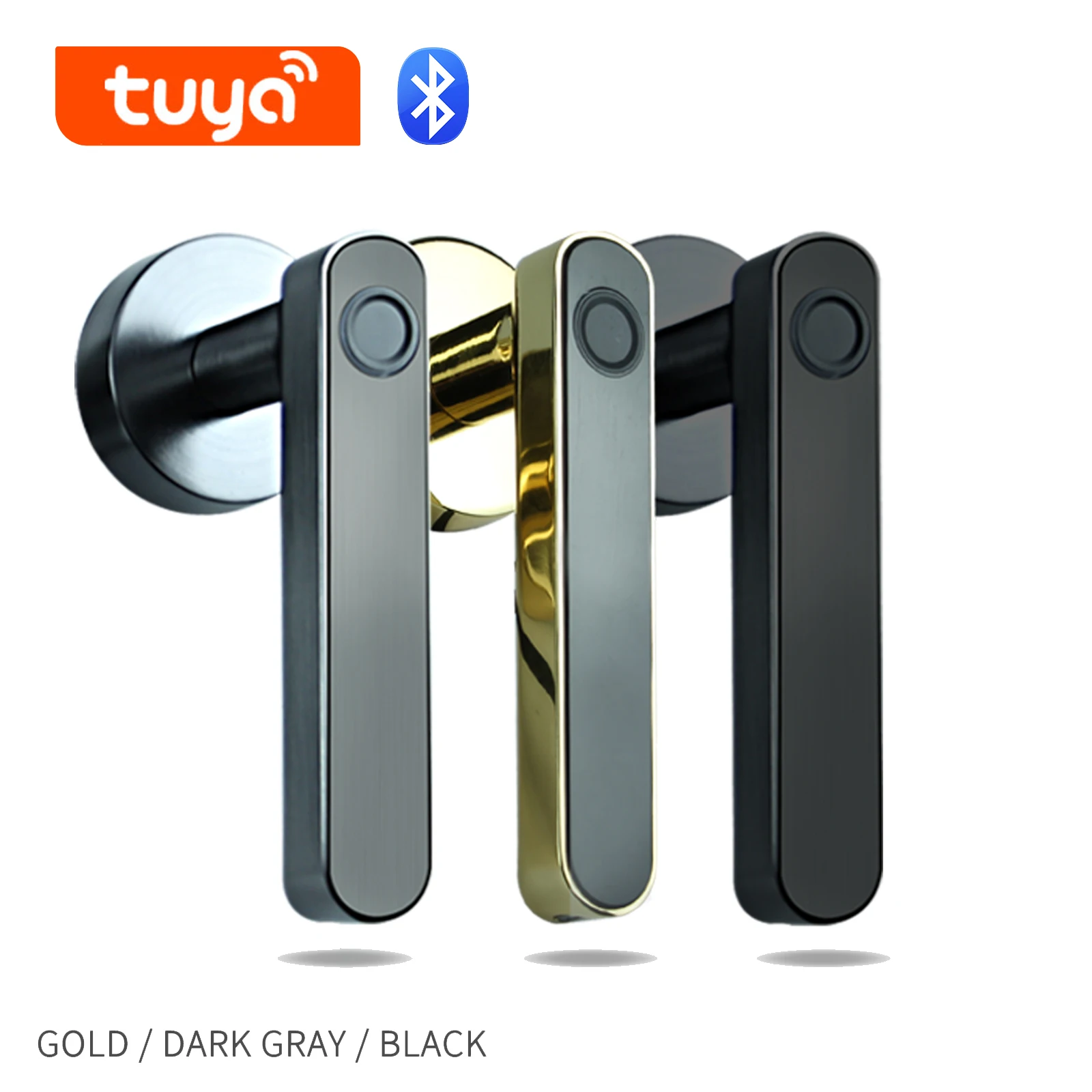 Tuya Smart Door Lock Digital Electronic Lock Biometric Fingerprint Door Handle Keyless Digital Password Smart Home Lock