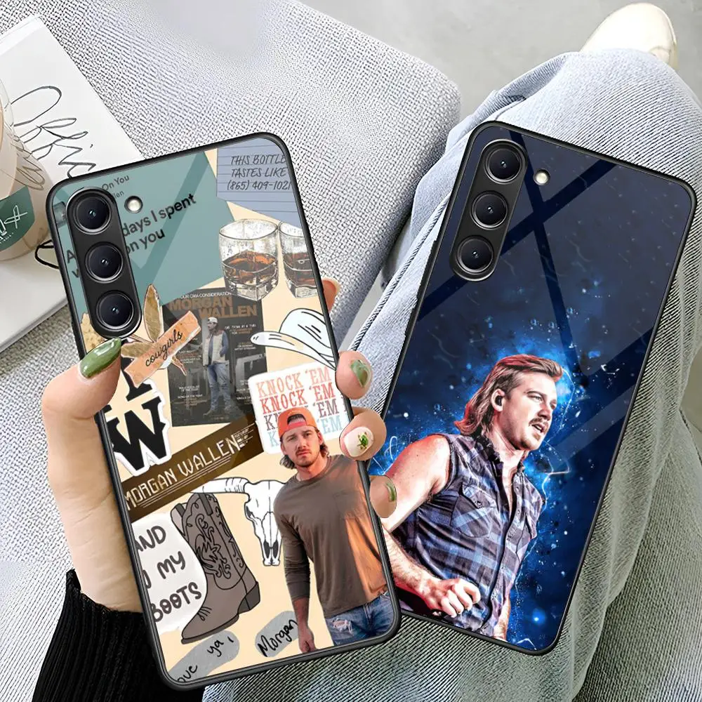 Чехол для телефона Singer M-Morgan W-Wallen для Samsung S25 S24 Ultra 23 Fe 22 Plus Galaxy A54 A55 A16 A13 A24 A15 A25 Glass Cover