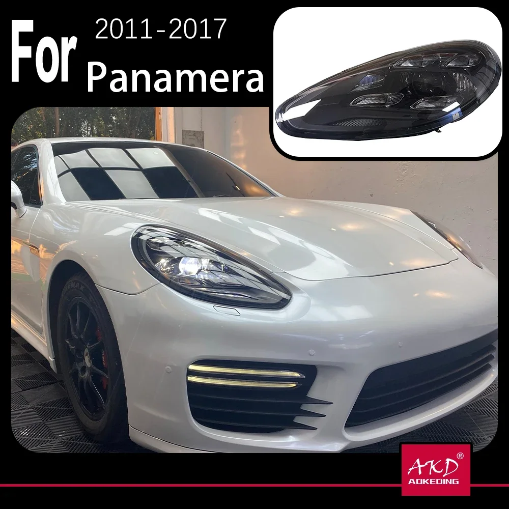 Stylizacja samochodu dla reflektorów Porsche Panamera 970 2011-2017 971 Reflektor LED DRL Światła mijania Bi LED Akcesoria do reflektorów