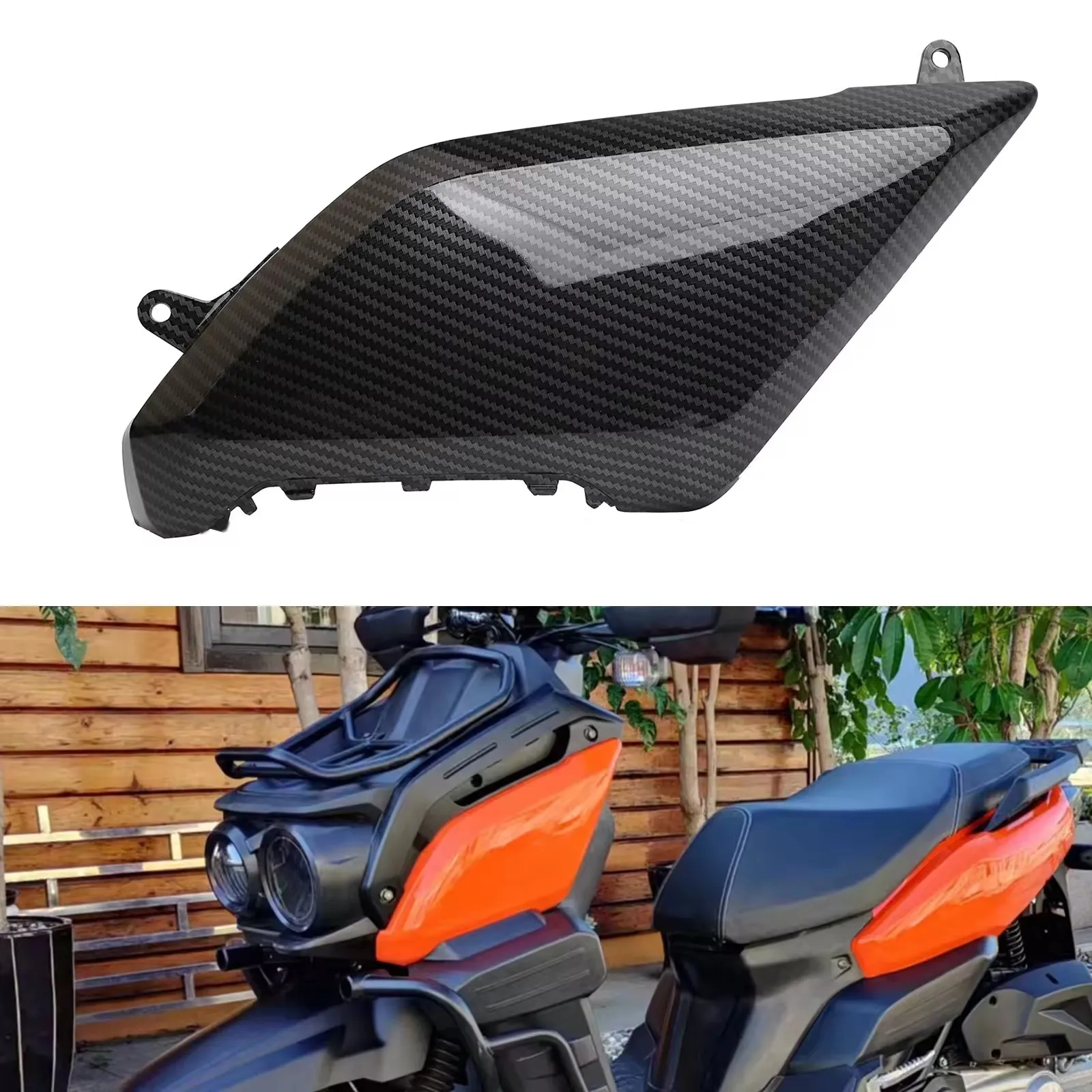 For 2022 2023 Yamaha Zuma 125 Carbon Fiber Motorcycle Front Body Panel Cover Motorcycle Accessories