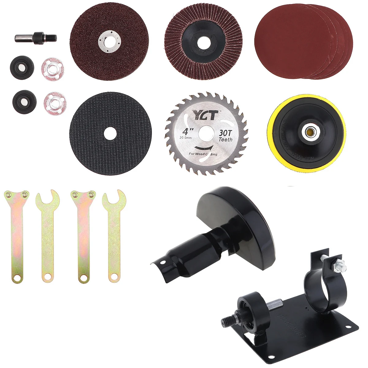 

4-21pcs Electric Drill Conversion Accessories Tools Set Angle Grinder Cutting Blades Grinding Wheel for Wood Metal Polishing