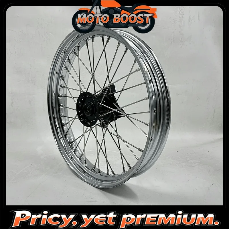 

【Premium quality】Motorcycle WHEEL - FRONT - ALL CHROME - STAINLESS SPOKES For MUTT Motorcycle Original Parts MPT-0131