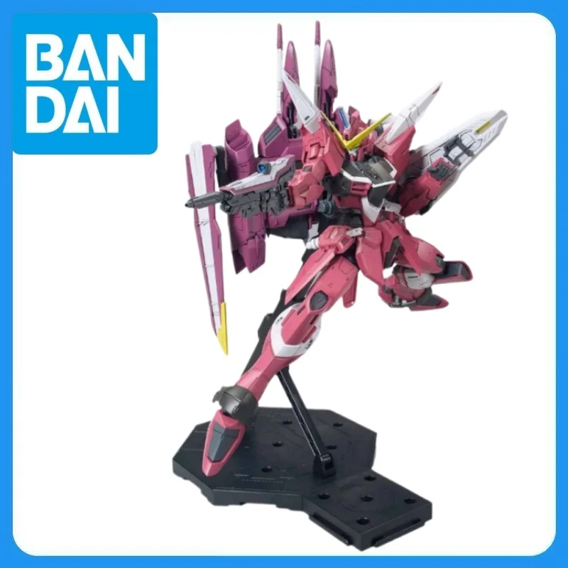In Stock Genuine BANDAI Kidou Senshi Gundam SEED ZGMF-X09A Justice Gundam MG 1/100 Anime Cartoon Model Toys Anime Figure