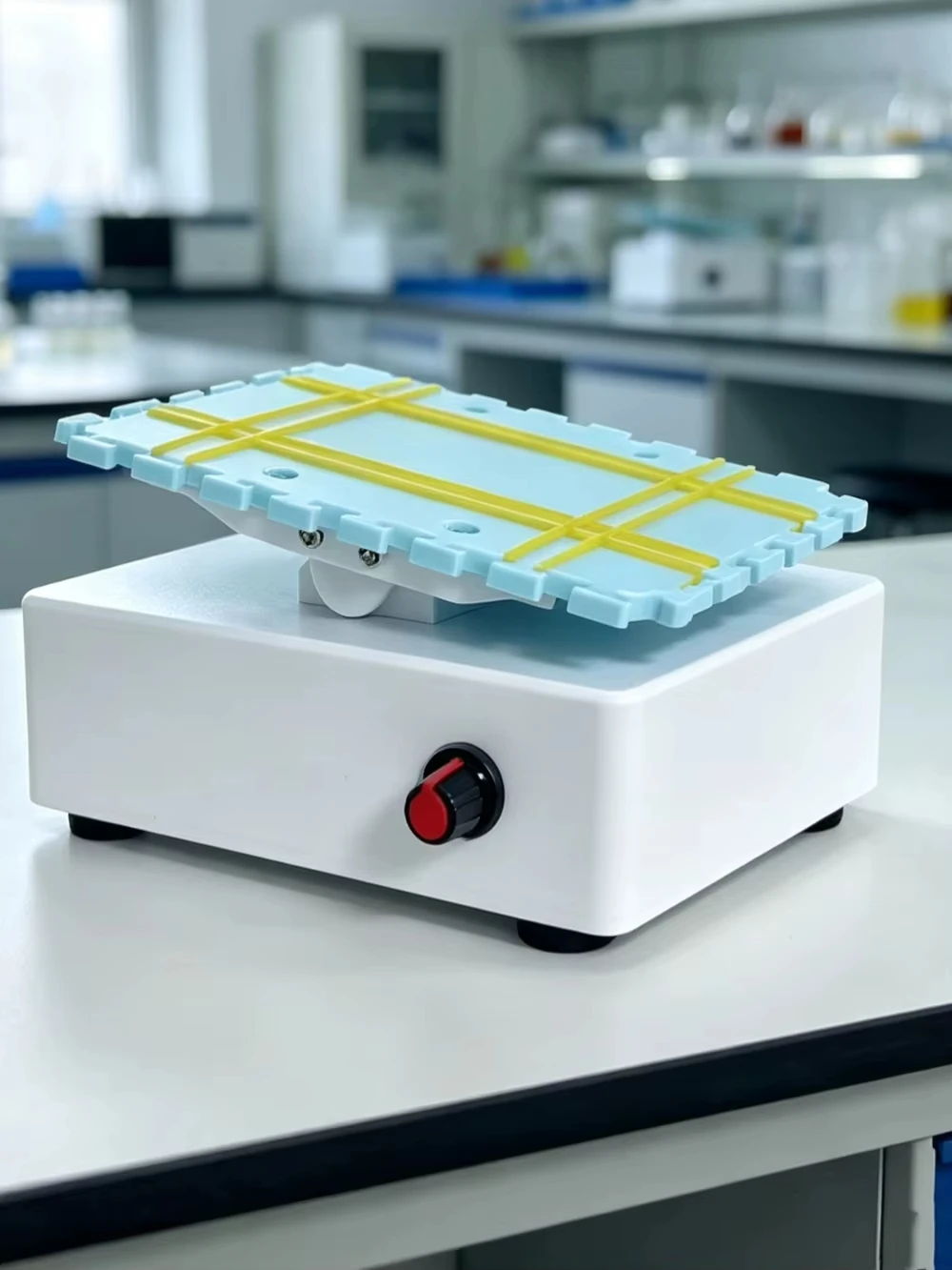 Mini Lab Rocker Shaker – Adjustable Speed 0–130 RPM, Gentle Mixing for Microbial & Cell Culture, Compact Orbital Shaker