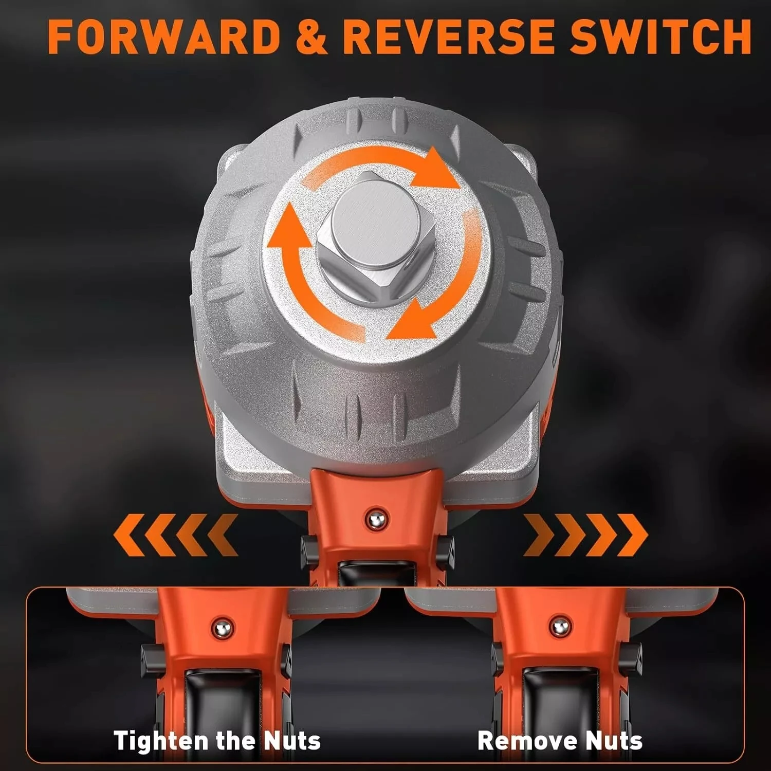 Obeng Impack Tanpa Kabel 1600N.m 3/4" Brushless untuk Baterai Makita 18 Pin, Obeng Impack Elektrik Tugas Berat