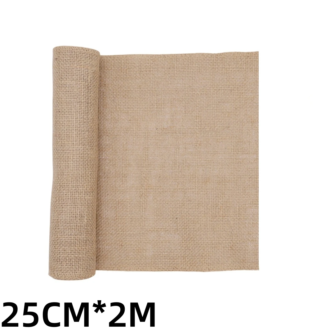 2M Natürliche Jute-Stoffrolle, 13 Breiten 2,5-35cm, Juteband für Tischläufer, Hochzeitsfeier, DIY-Heimwerkerarbeiten – Detail 19