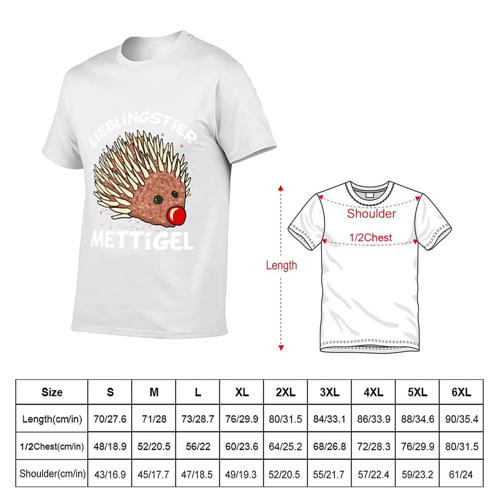 Favorite Animal Mettigel Minced Meat Minced Hedgehog T-Shirt funny gifts summer clothes mens clothing