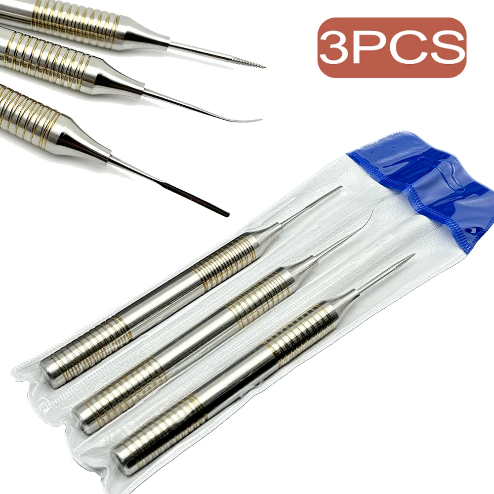 3pcs/kit Flex Periotome Power Kit Dentists Separator Drill Bit Titanium Tip Flexible Implant Tools Dental Nickel titanium tips