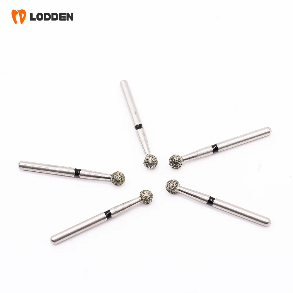 10pcs/Lot Dental Burs Diamond FG for Drill 001-025S Ball Round BR-25S Black Rings Super Coarse Dental Tools Dentistry Equiment