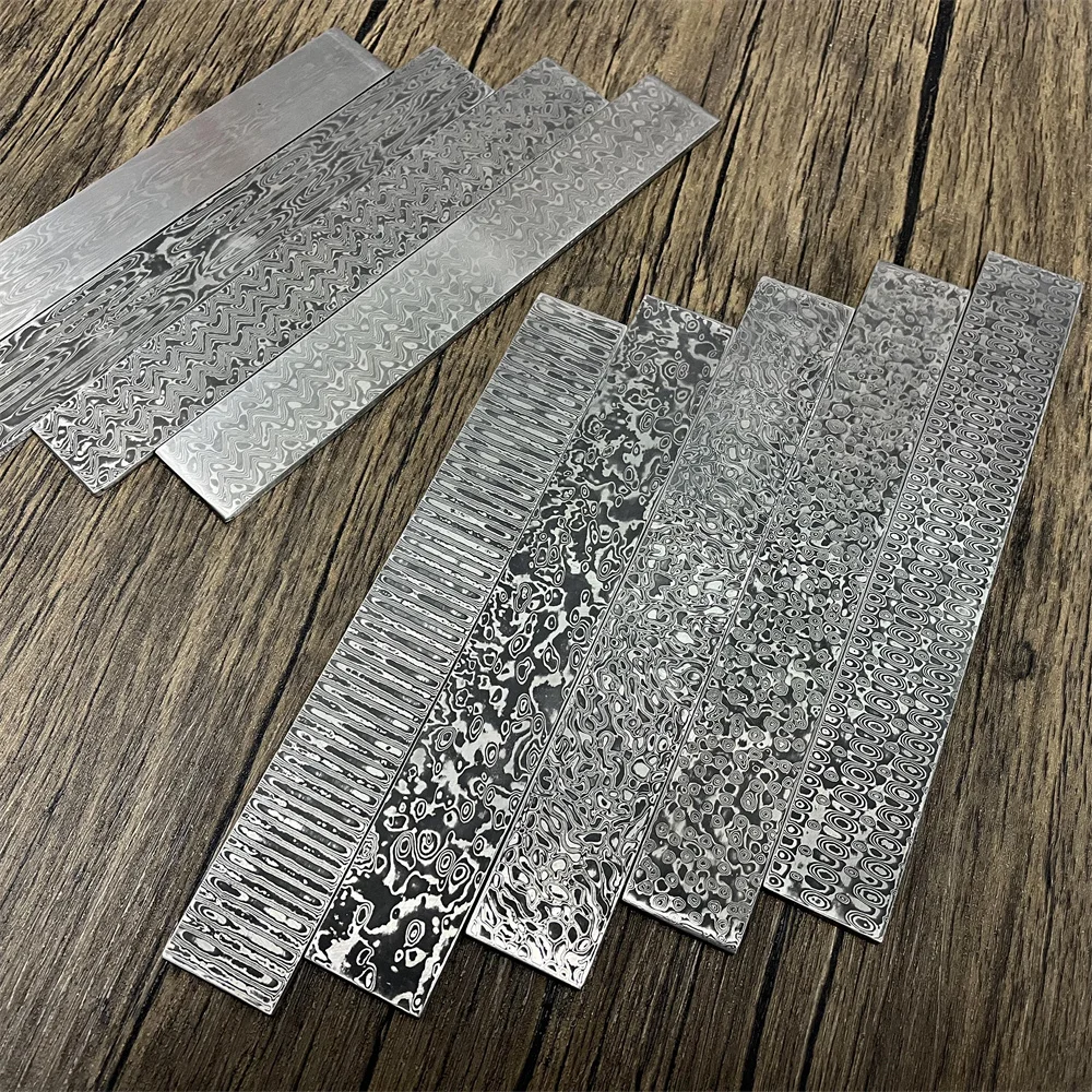 New Damascus Steel DIY Cutter Making Materials Japanese knife Pattern Steel Bar Cutter Blade Blank Has Been Heat Treating