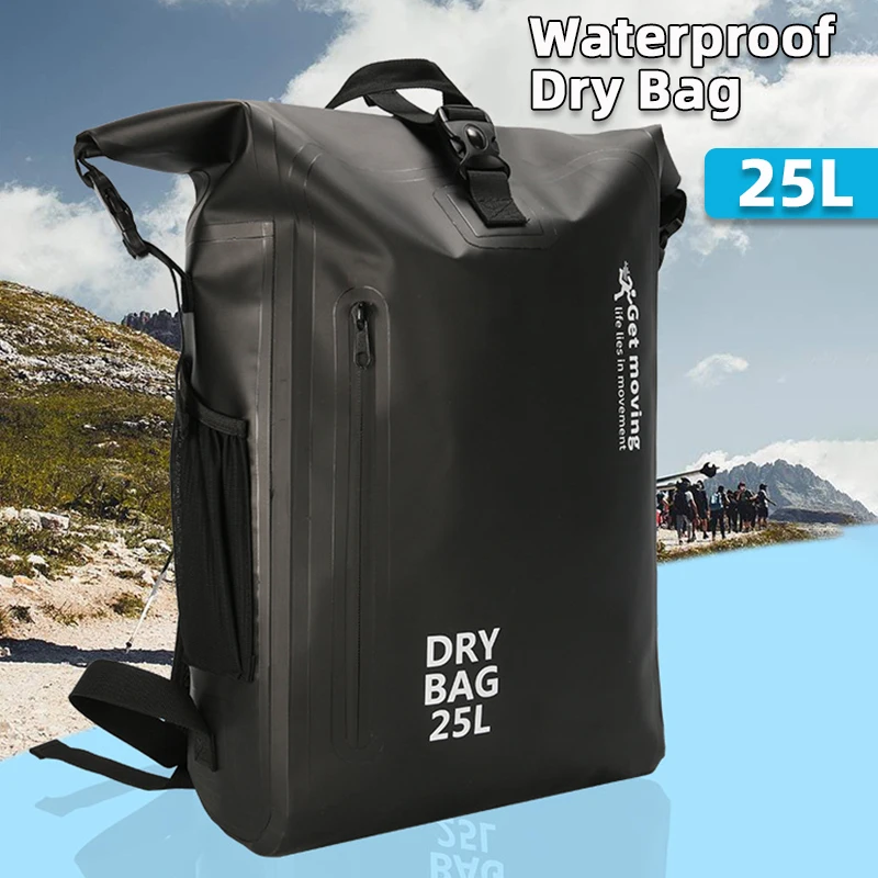 25L Swimming Bag Dry PVC Backpack Waterproof Bucket Sack Large River Trekking Bags Rafting Outdoor Travel Sport Storage Bag