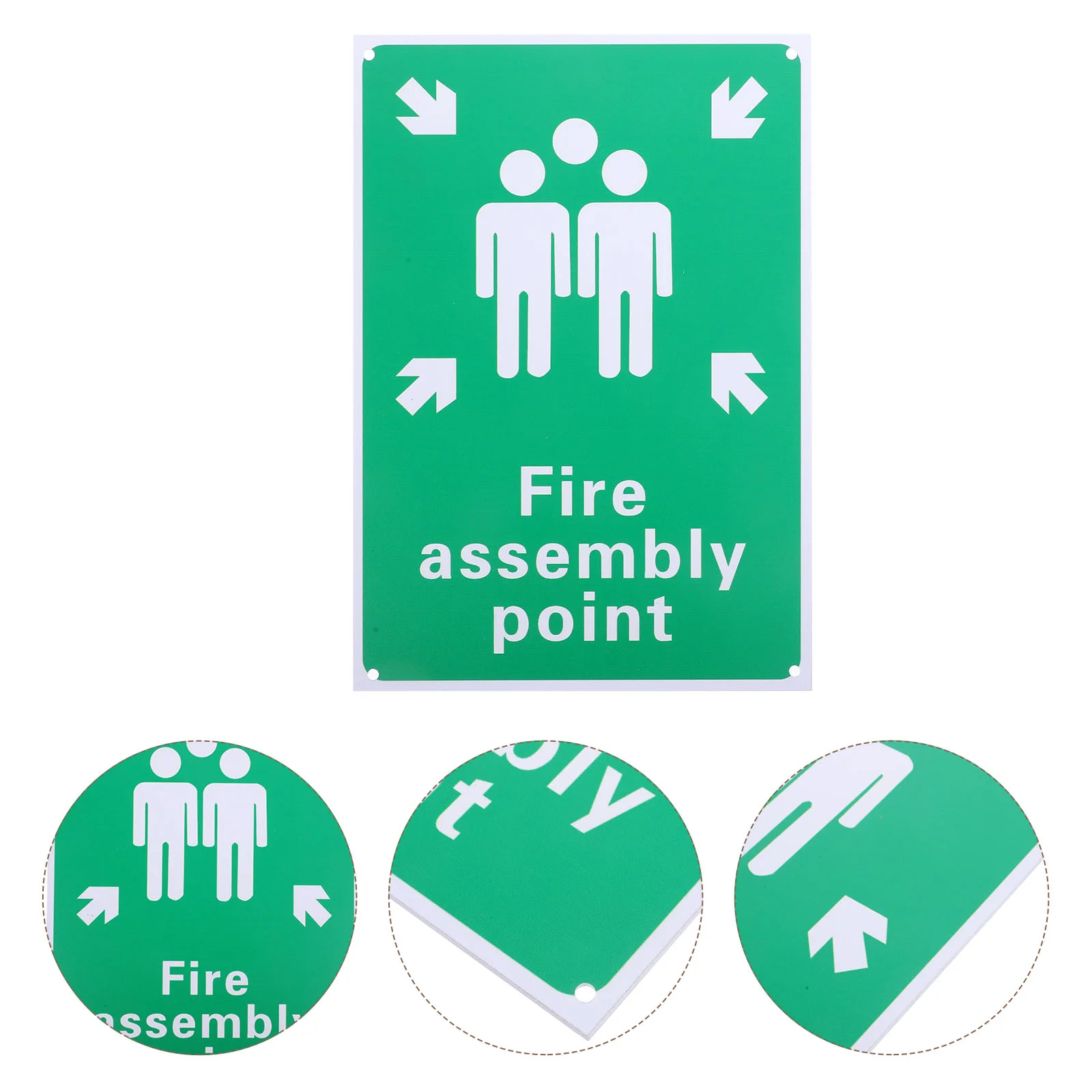 Fire Sign Reflective Safety Emergency Aluminum Alloy Warning for Outdoor Plate Assembly Work