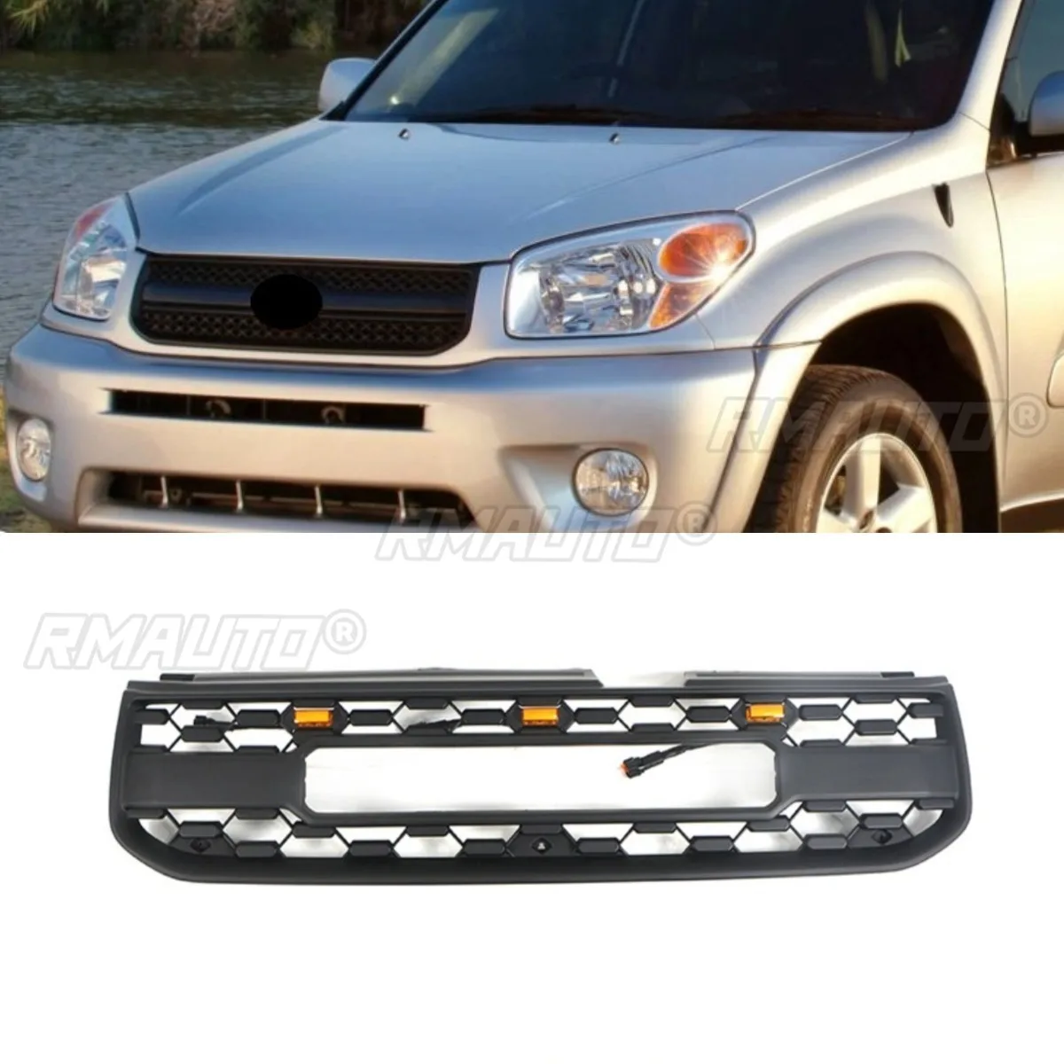 

Car Front Bumper Grill Racing Grills Car Grille for Toyota RAV4 2004-2005 Body Kit Car Accessories