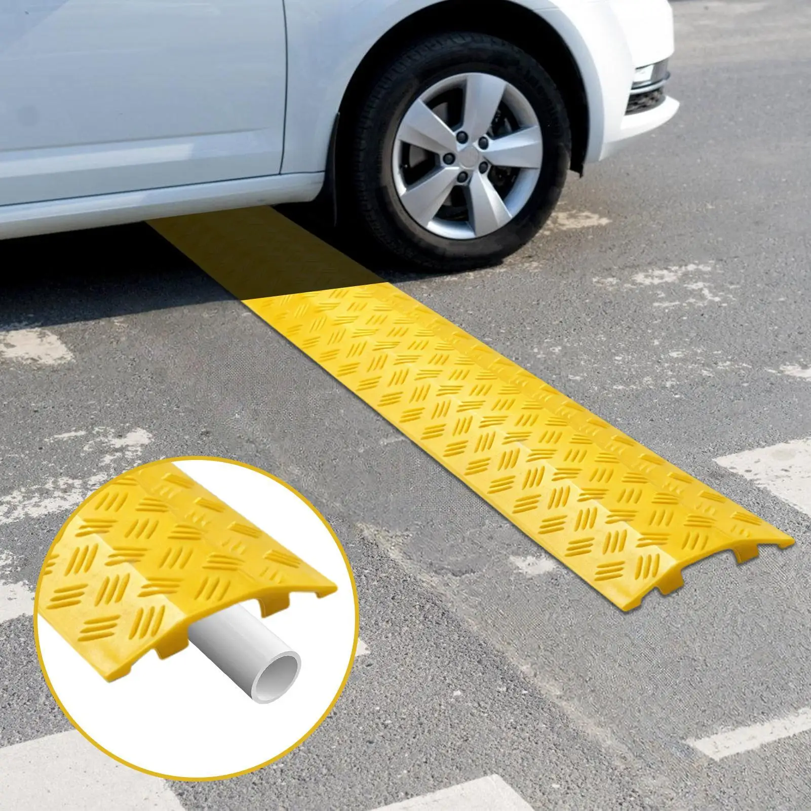 Cable Ramps Extension Wire Floor Ramp Indoor Power Lines Cover for Driveway Sidewalk Garage Garden Office Hotel Road Walkway
