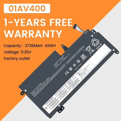 11.4V 42WH 01AV400 01AV401 01AV435 01AV436 Battery For Lenovo Thinkpad 13 G2 S2 2nd Gen SB10K97592 SB10k97593 SB10K97594 Laptop