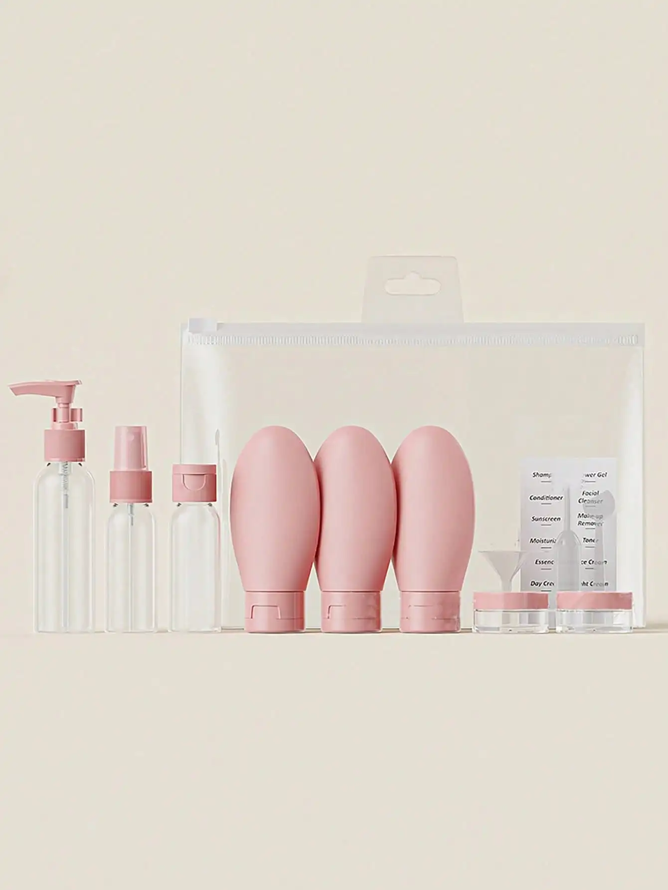 

11Pcs Travel Refillable Bottle Set Spray Lotion Shampoo Shower Gel Tube Bottling Cosmetic Empty Liquid Container Portable Tool Refill