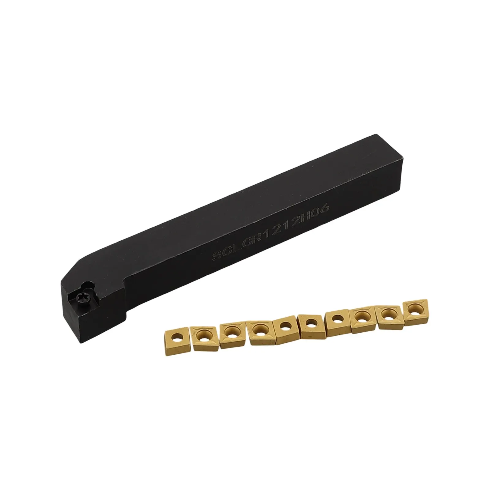 Durabilità di lunga durata SCLCR1212H06 Portautensili per tornitura + 10 pezzi CCMT 060204   Strumento per inserti HM VP15TF Colore dorato