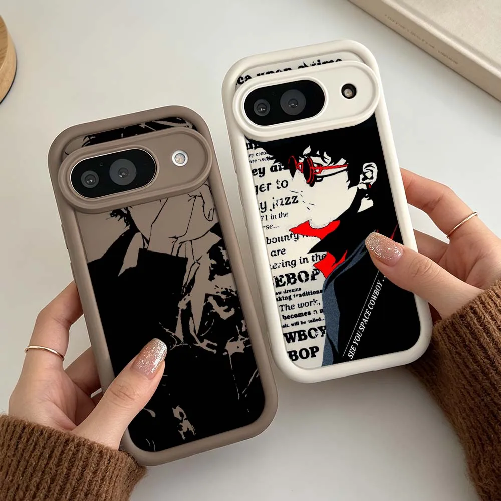 Anime Luxus Cowboy Bebop Kunst Handyhülle für Google Pixel 10 9 8A 8 7 7A Pro XL 5G Eye Ladder Weiche Silikon Stoßfeste Schutzhülle