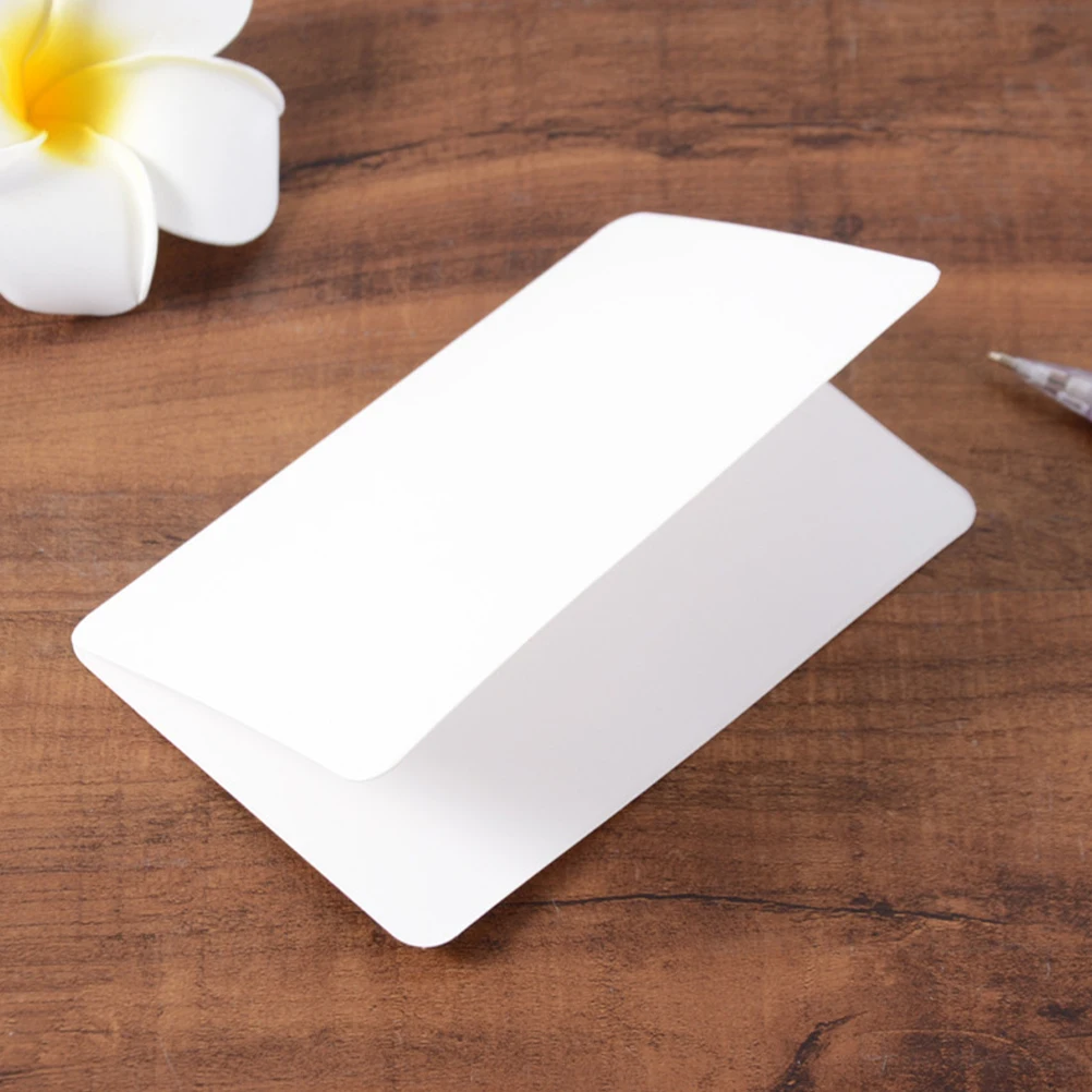 

100 Pcs Cards Blessing Message Paper Folding White Festival Greeting for Making