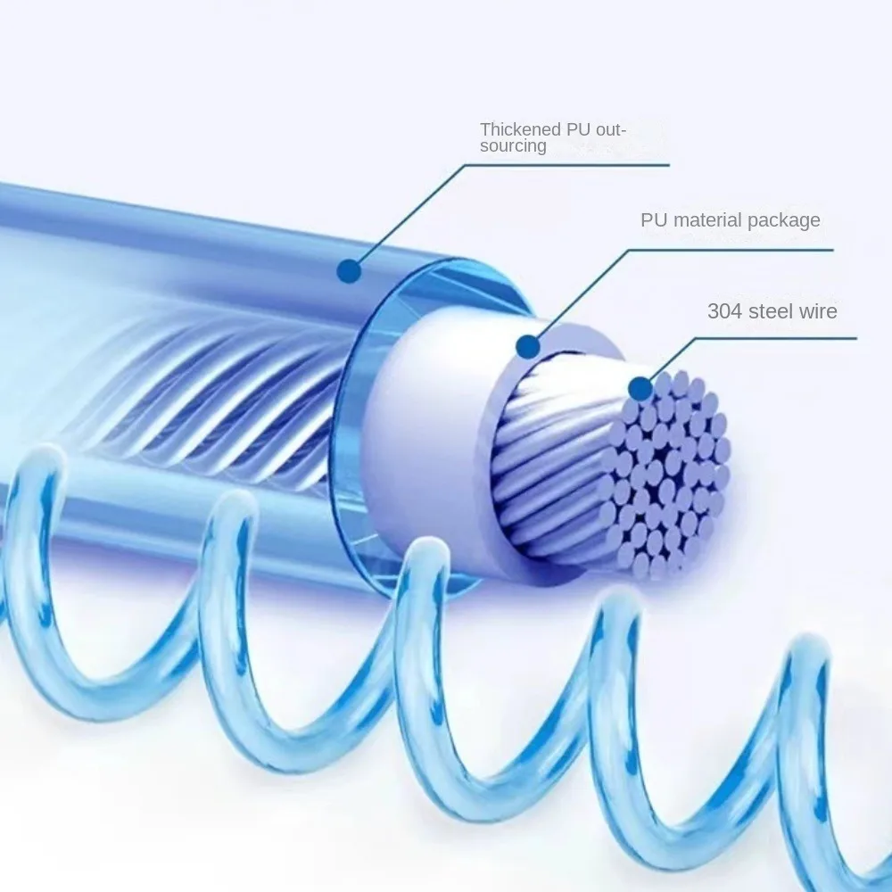 6.56ft Anti Verloren Pols Link Draaibare Kop Blauw Roze Polsbandje Leash met Sleutelslot Unisex Wandelen Accessoires Veiligheidsharnas voor