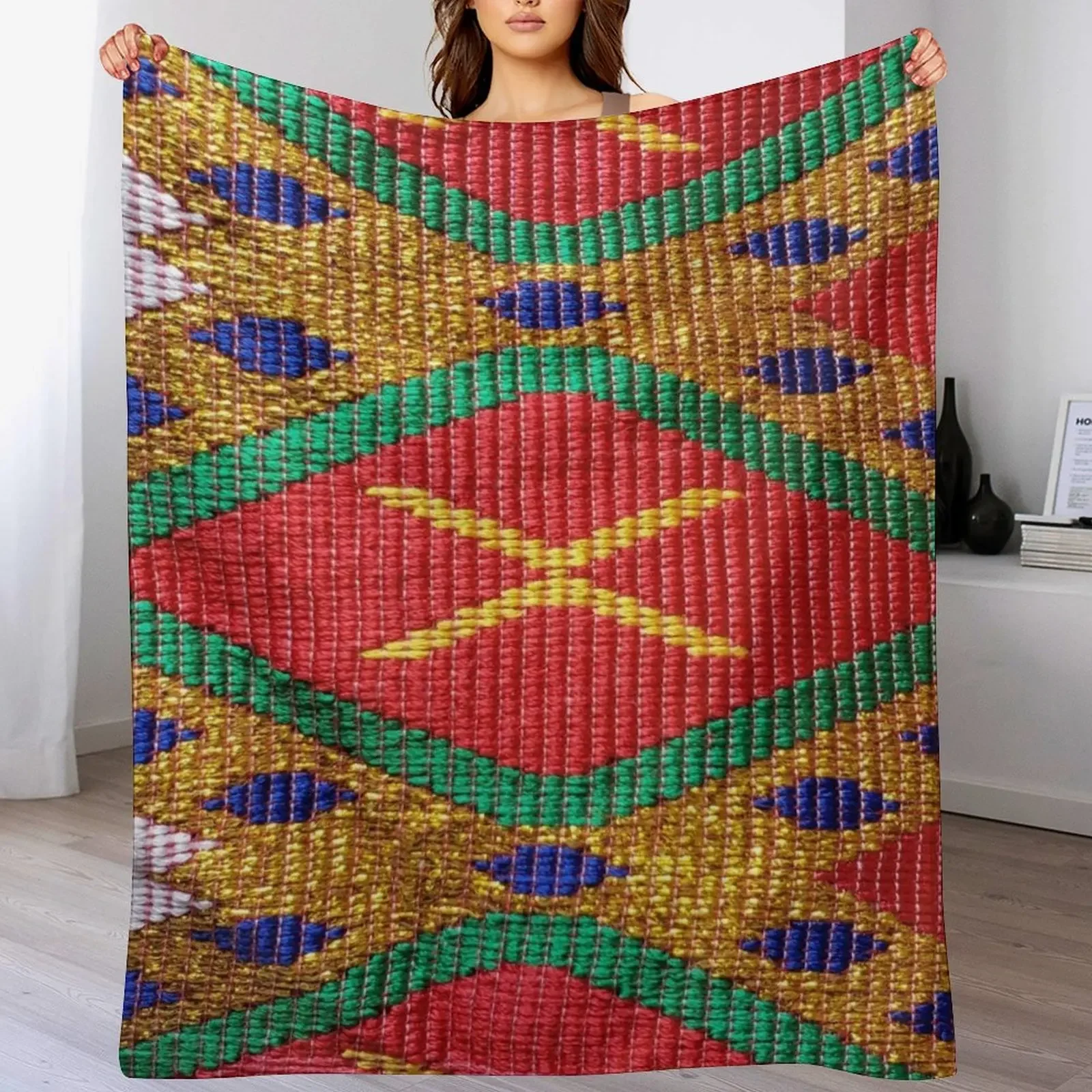 Ethiopian Hand Made Traditional Design.Beautiful,Unique and Different.Tilet Design Throw Blanket Custom Plush Blankets