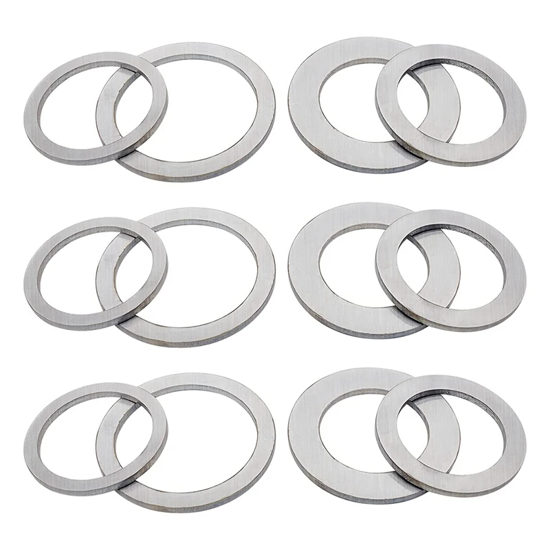 

Saw Blade Adapter Ring Set Saw Blade Bushing Angle Grinder Inner Aperture Conversion Gasket High Guality Silver Metal (12/Pack)