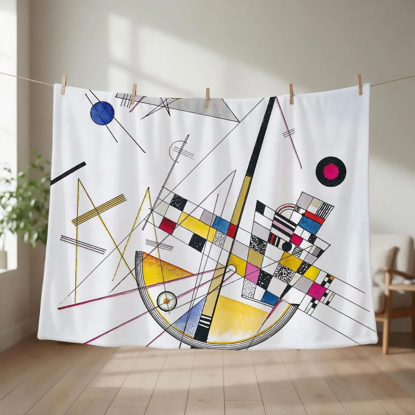 Delicate Tension by Wassily Kandinsky Throw Blanket couch cozy soft plush fuzzy picnic outdoor blanket