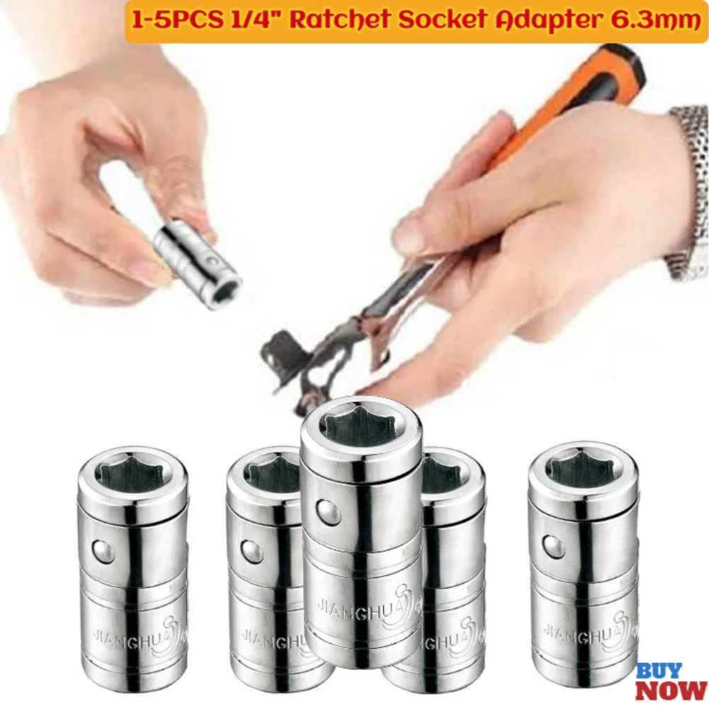 

Переходник С Храповым Механизмом 1/4 ", Квадратный привод на 1/4", шестигранный переходник с держателем для бит 1/4, адаптер для отвертки