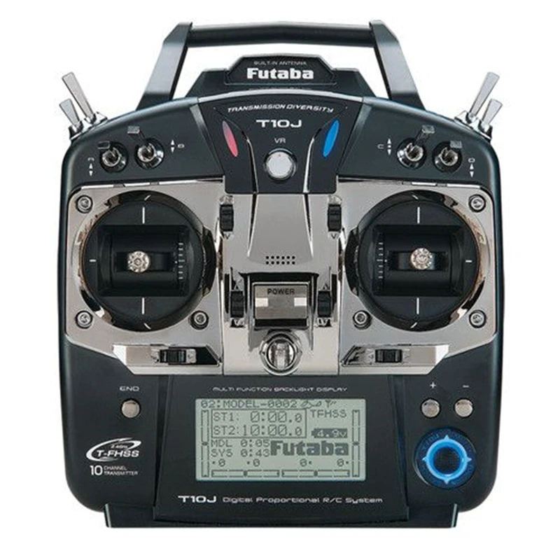 Futaba T10J 10J com R3008SB recebe 10 canais 2,4 GHz sistema de rádio transmissor controle remoto para helicóptero RC multicopter