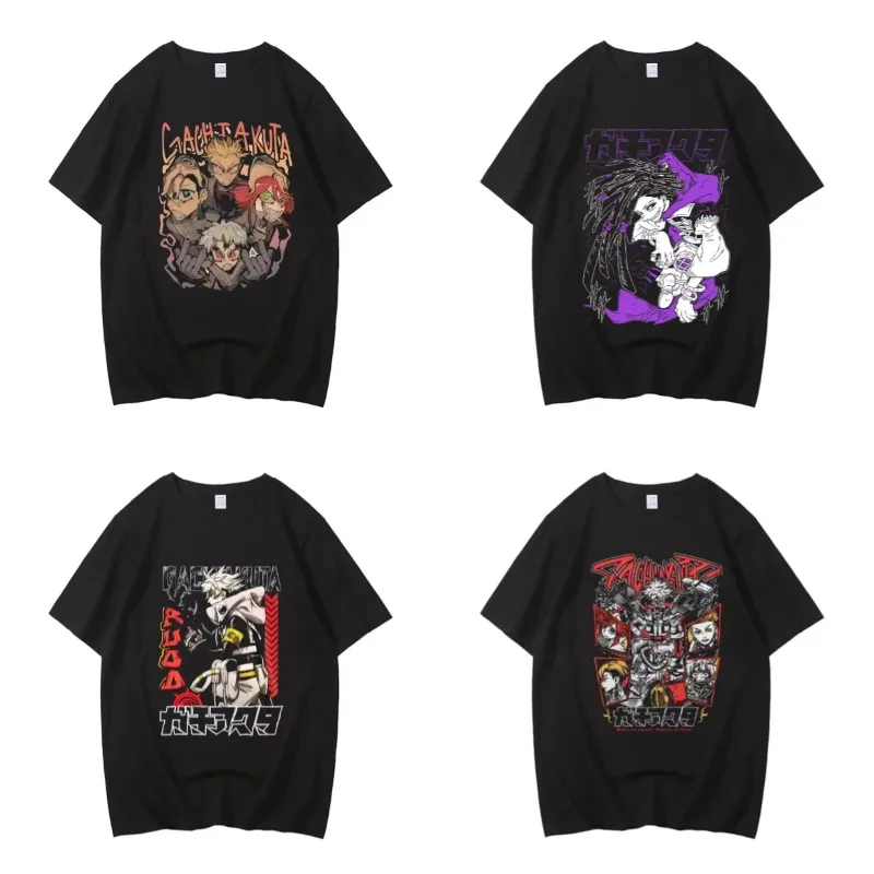 

Children's T-shirt Japanese Anime Gachiakuta Print Y2k Men's and Women's Clothing Harajuku Pure Cotton Parent-child Top