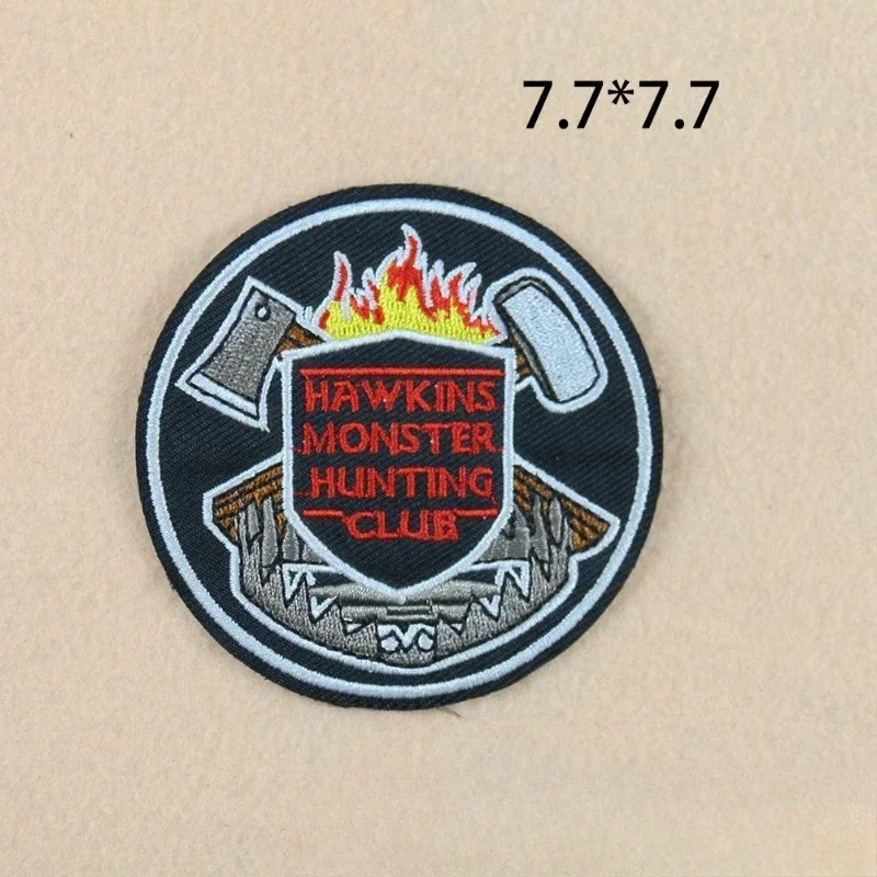 Cartoon Embroidery Badge Flame Dice Bonfire Children's Clothing Accessories Burnt Edge Adhesive Spot