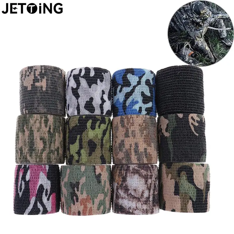 Durable Camo Outdoor Hunting Shooting Blind Wrap Camouflage Stealth Tape Waterproof Wrap 5cmx4.5m 12 Colors