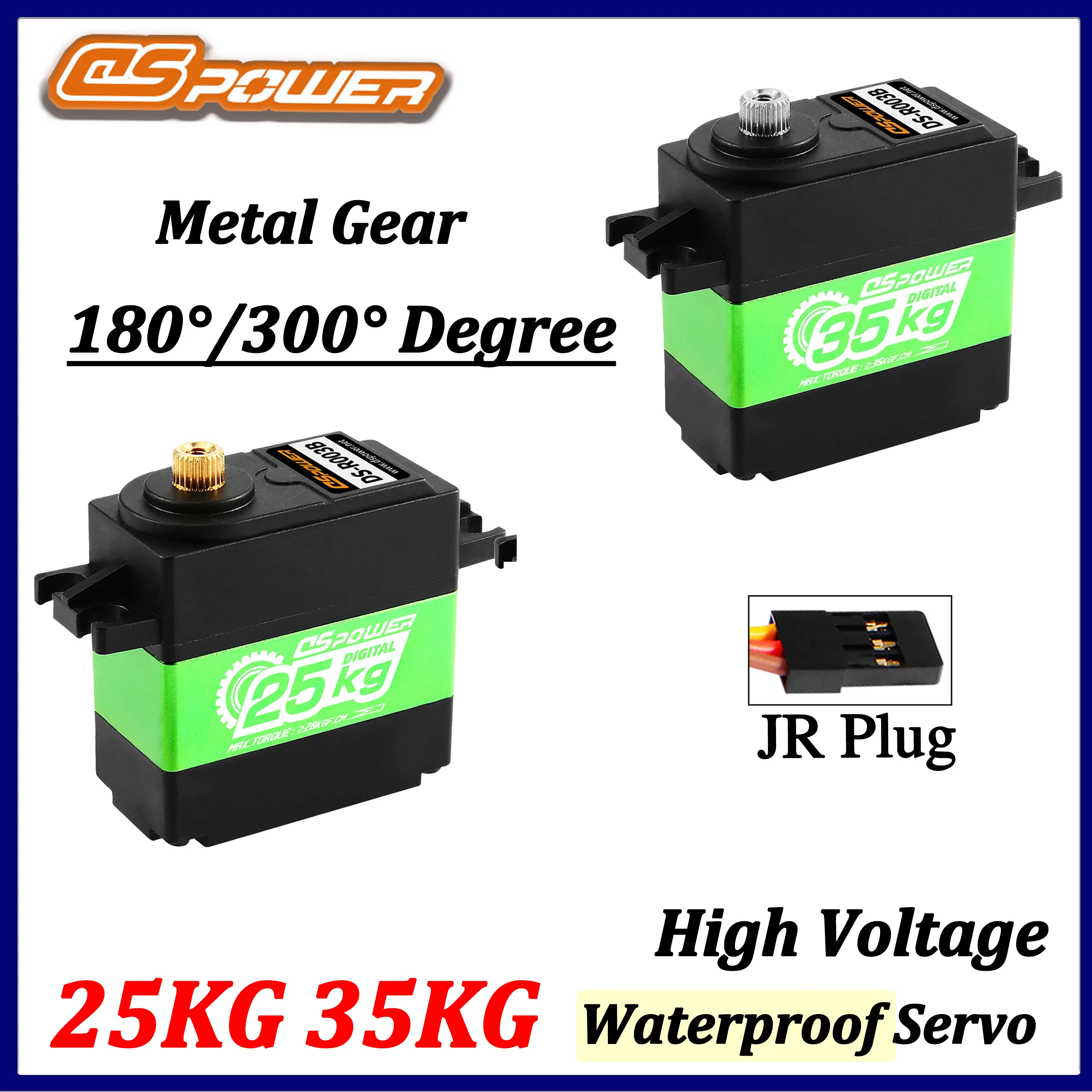 DSPOWER 25KG 35KG Digital Servo 180° 300° Metal Gear HV for 1/8 1/10 RC Car Crawler Truck Robot Boat Model Toylinx WPL JHD VRX