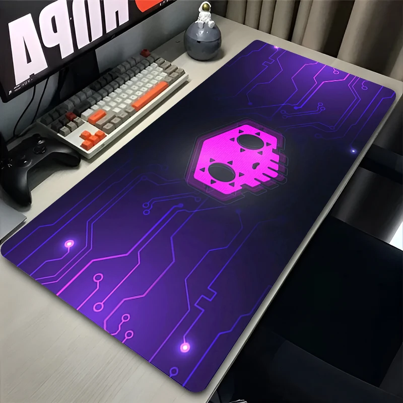 

Mouse Pad Purple Skull Logo Extended Keyboard Pad Laptop Overwatch Sombra Desktop Mouse Mat PC Anime Girl Mousepad For Best Gift