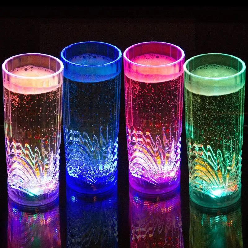 10/100PCS LED Coaster Stickers Luminous Drinks Cup Pads Wine Liquor Bottles Coaster Sticker Bars Atmosphere Lights Cup Sticker