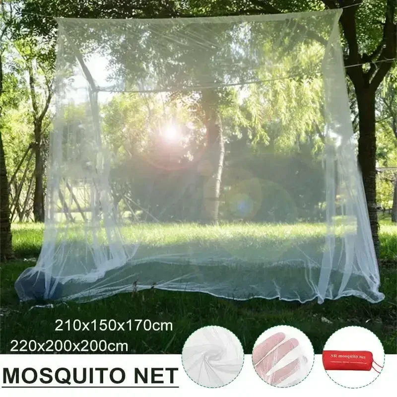 220x200x200cm Outdoor Indoor Mosquito Net Tent Camping Repellent Tent Hanging Insect Reject Curtain Bed Tent With Storage Bag