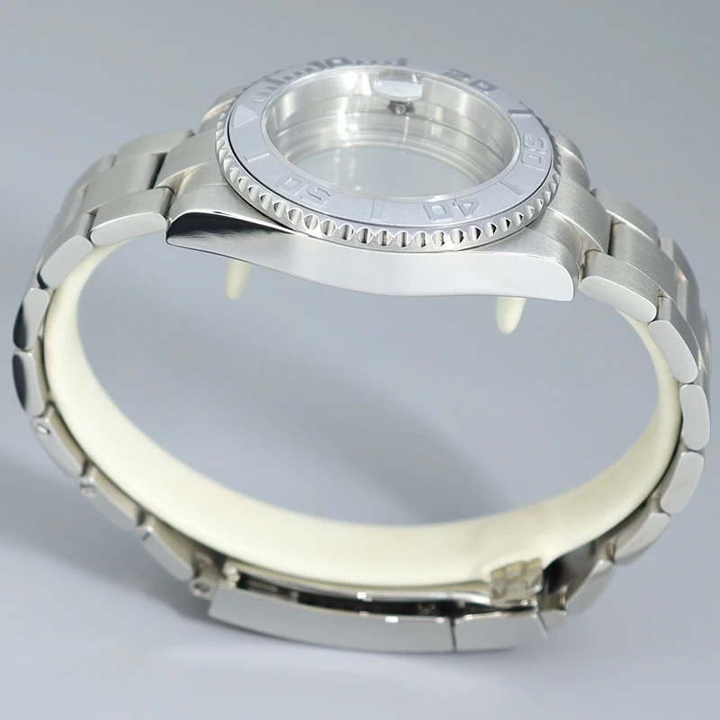 40mm Uhrengehäuse 316L Bänder Keramiklünette Saphirglas Mode Wasserdicht Für Seiko NH35 NH36 8205 8215 2824 Für YACHT-MASTER