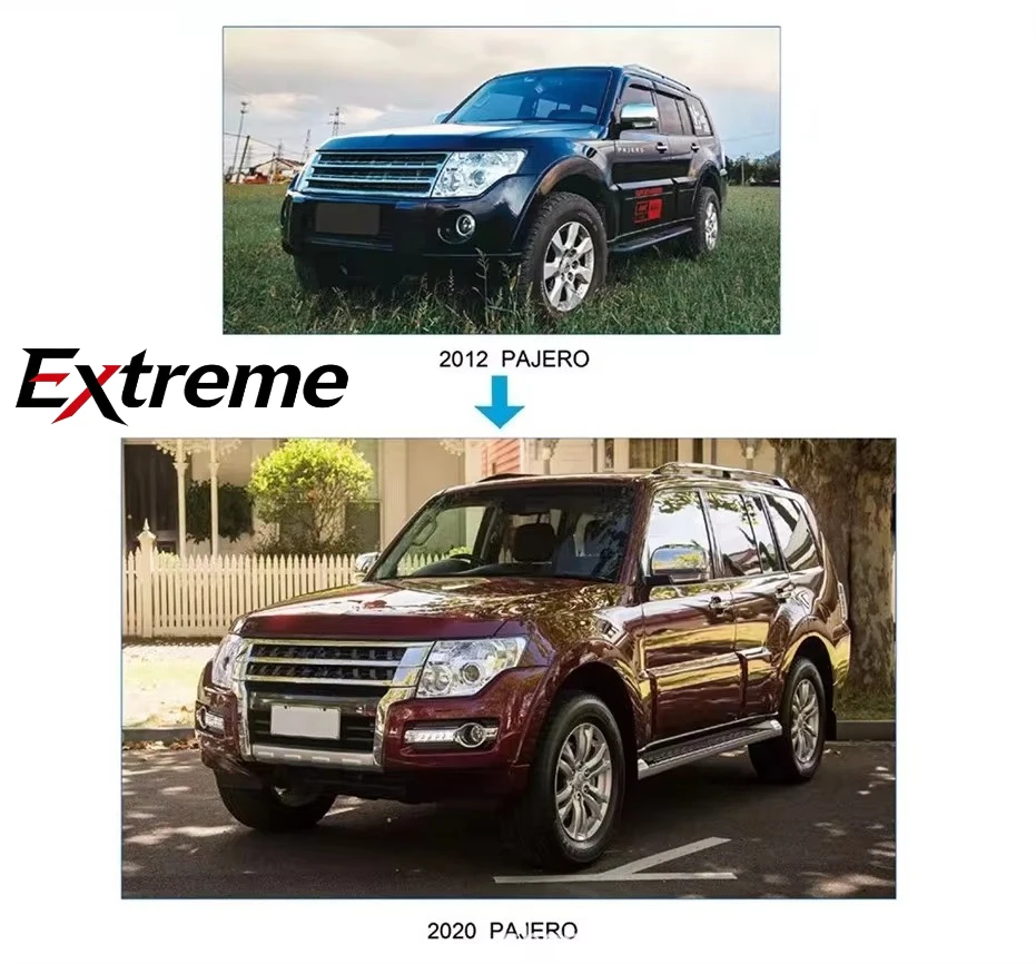 Suitable Body Kit for mitsubishi Pajero 2012 to 2020 Style Old to New Body Kit Front Bumper Assembly with Grille Headlights