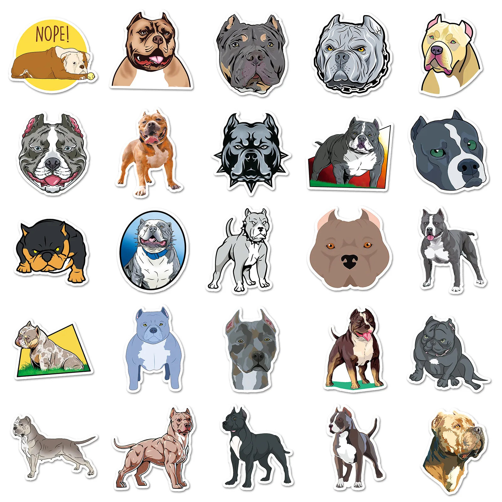 50PCS Amerikaanse bully pitbull Bully Hond Leuke Hond Hond Decoratie Water Cup Mobiele Telefoon Case Gitaar iPad Waterdichte Sticker kinderen Speelgoed