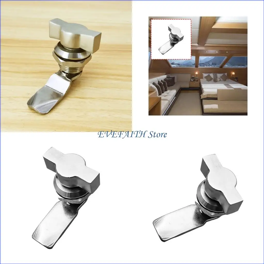 

124B Versatile T Model Rotary Latches Lock Perfect For Furniture Recreational Vehicle Yacht Marine Boat Closet Drawer Safety
