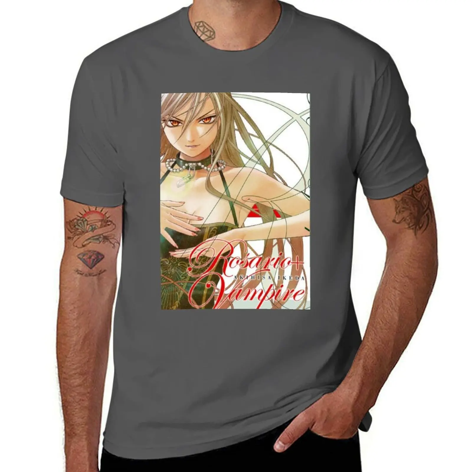 

Vampire Rosario Manga T-Shirt Plus Size Workout Short Sleeve Top