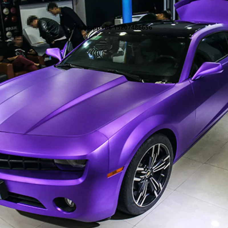 1.52*18m Size Bubble Free Film  Car Mirror Protective Film Waterproof Role Ceramic Purple Car Vinyl Wrap